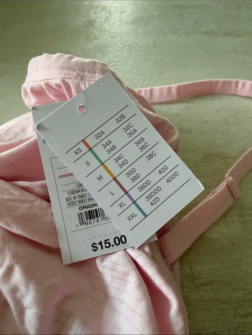Auden Lace-Trim Ribbed Cami Tank - Light Pink - Picture 3 of 9